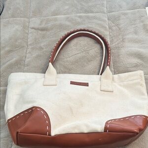 Canvas and Leather Tote Bag